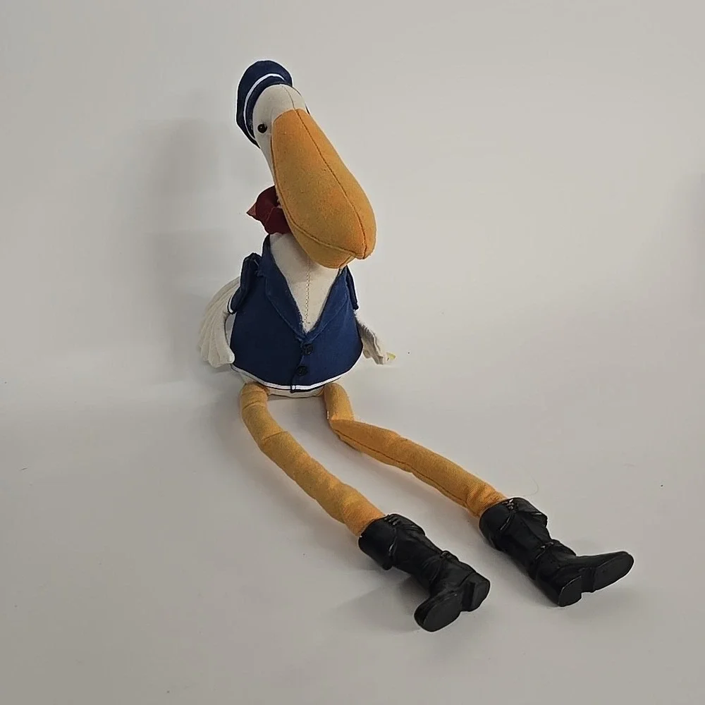 Nautical Fabric SAILOR CAPTAIN PELICAN DOLL Shelf Sitter‎ 19